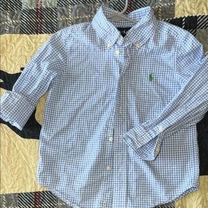 Ralph Lauren Blue Gingham Button-Up Shirt